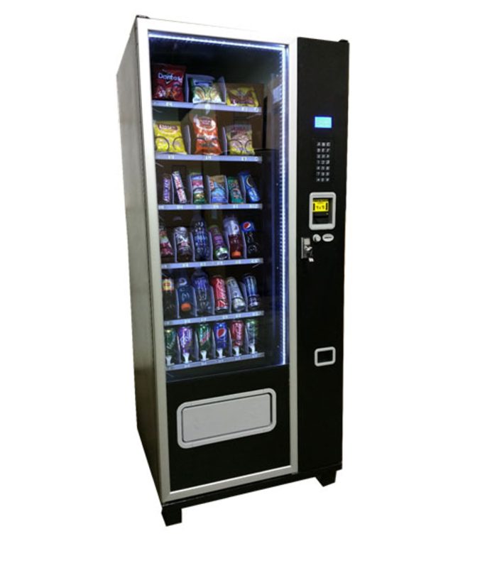 Glass Front Slim Snack and Soda Vending Machine