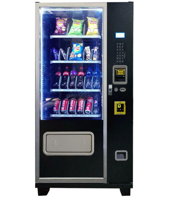 Small Glass Front Slim Snack and Soda Vending Machine